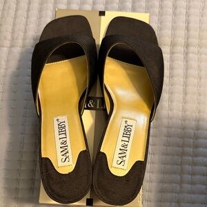 Sam & Libby Eliza Black Mules - size 10